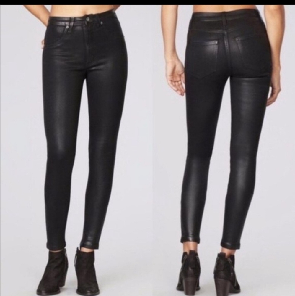 Carmar d243180 shiny black jeans